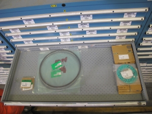 LISTA HEAVY DUTY 9-DRAWER PARTS CABINET W/ CONTENTS (W-50) LOADING & HANDLING FEE $25-